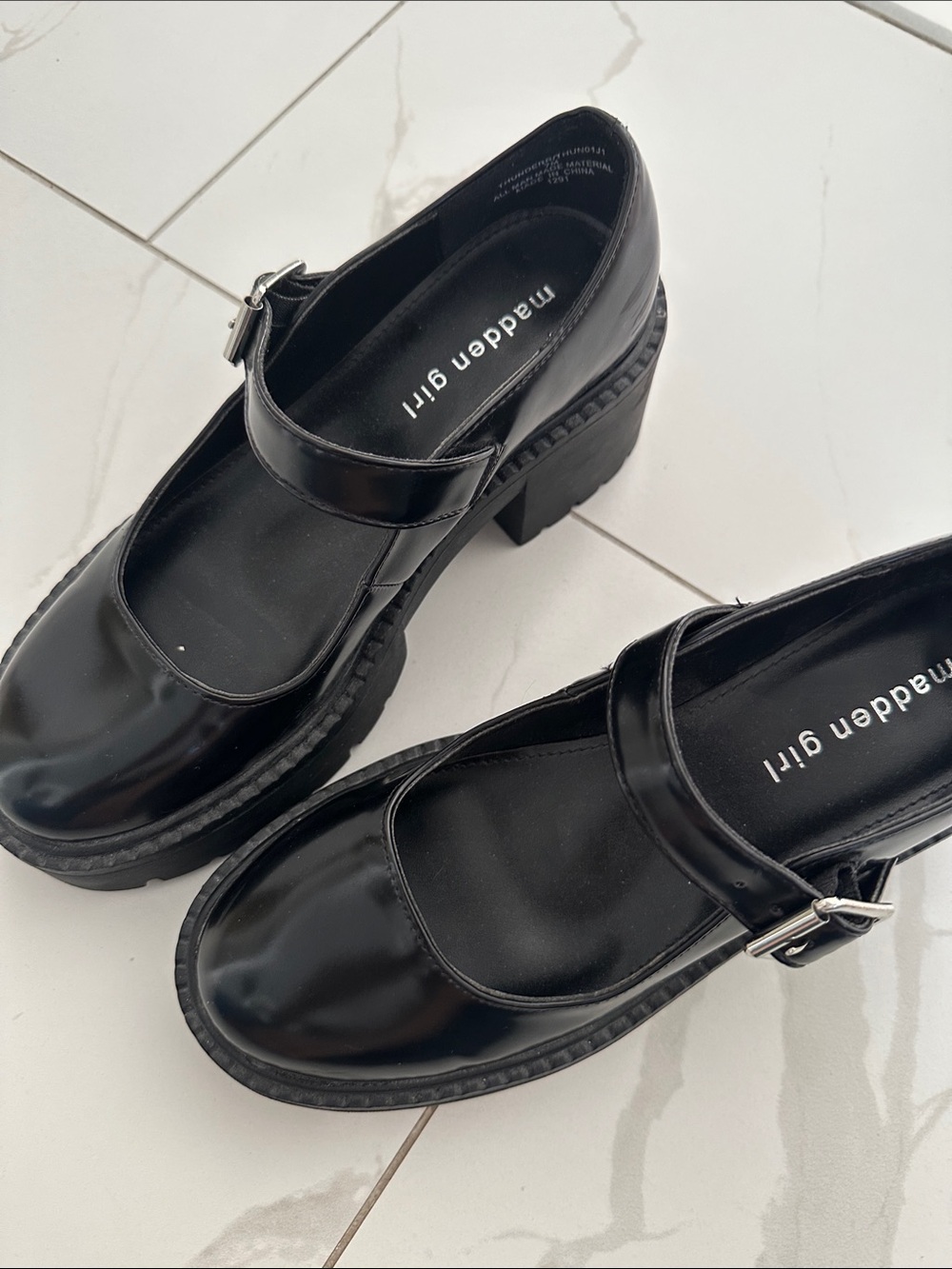 Madden Girl Thunder Mary Jane  Dark Academia Grunge Platform Shoe 7